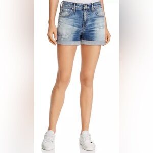 NWT AG Denim Hailey Ex-Boyfriend Roll-Up Denim Shorts